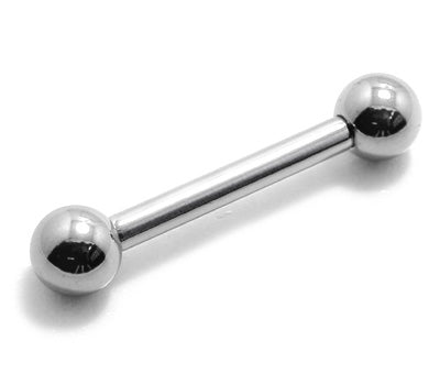 14G Plain Straight Barbell (4mm Ball) - 10 Pack [BB]
