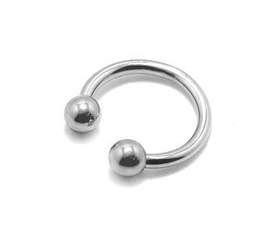 14G Plain Circular Barbell (5mm Ball) - 10 Pack [CB]