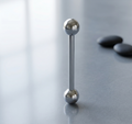 16G Plain Straight Barbell (3mm Ball) - 10 Pack [BB]