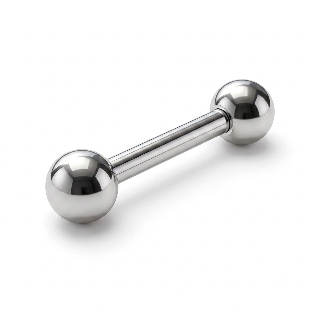 14G Plain Straight Barbell (5mm Ball) - 10 Pack [BB]