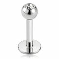 14G 4mm Jeweled Labret - 10 Pack [L0J4]