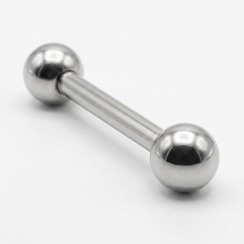 14G Plain Straight Barbell (4mm Ball) - 10 Pack [BB]