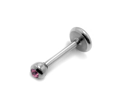 14G 4mm Jeweled Labret - 10 Pack [L0J4]