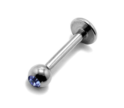 16G 4mm Jeweled Labret - 10 Pack [L0J4]